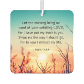 Psalm 143:8 Wort Ihrer unermüdlichen Liebe Autolufterfrischer (Rückseite)