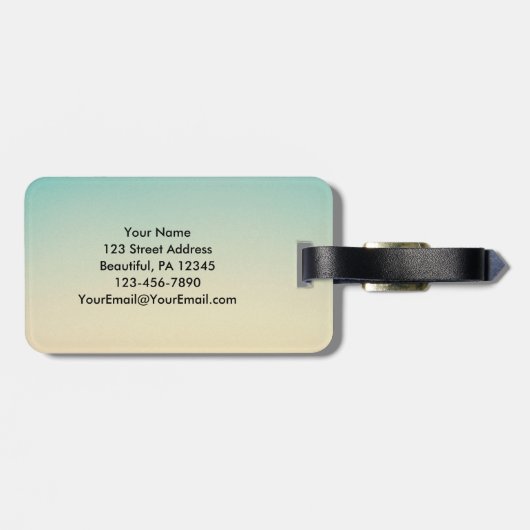 Psalm 143:8 Wort Ihrer unermüdlichen Liebe Gepäckanhänger (Rückseite horizontal)