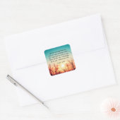 Psalm 143:8 Wort Ihrer unermüdlichen Liebe Quadratischer Aufkleber (Umschlag)