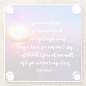 Psalm 143:8 Wort Ihrer unermüdlichen Liebe, Schrif Glasuntersetzer (Rückseite)