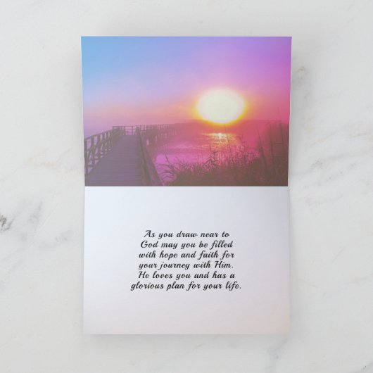 Psalm 143:8 Wort Ihrer unermüdlichen Liebe, Schrif Karte (Innenseite)