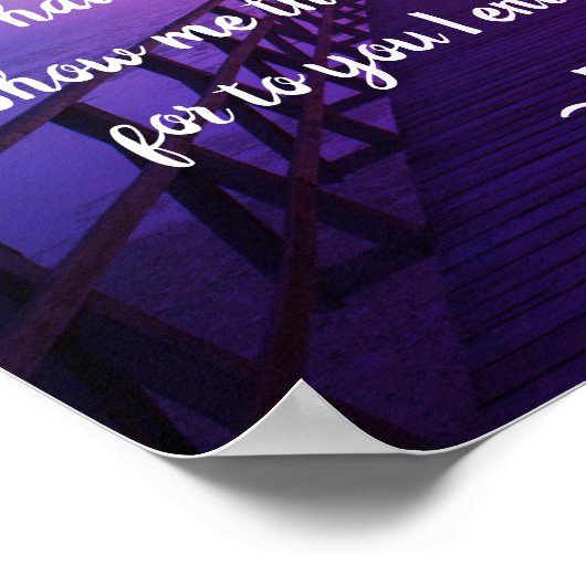 Psalm 143:8 Wort Ihrer unermüdlichen Liebe, Schrif Poster (Ecke)