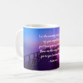 Psalm 143:8 Zeigen Sie mir den Weg, Bibelverse Kaffeetasse (Vorderseite Links)