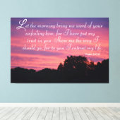 Psalm 143 Sonnenaufgang Wrapped Canvas Leinwanddruck (Insitu (Holzboden))