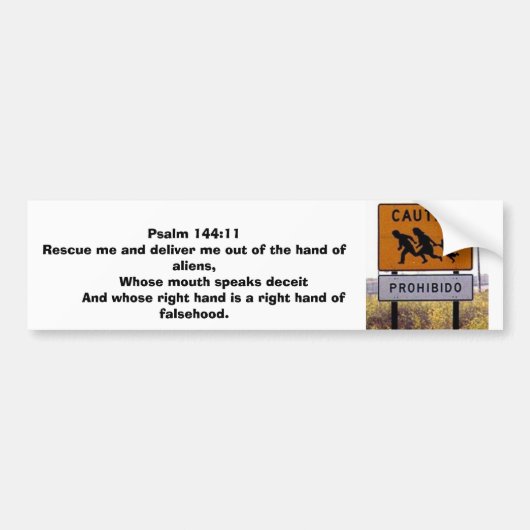 Psalm-144:11 retten mich von der Außerirdischen Autoaufkleber (Vorne)