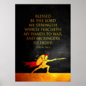 Psalm 144:1 Bibelverse Poster (Vorne)