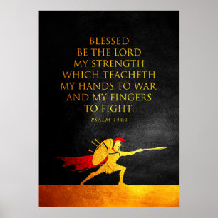 Psalm 144:1 Bibelverse Poster