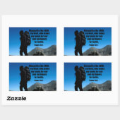 Psalm 144:1 Gesegnet sei der Herr, mein Felsen, de Rechteckiger Aufkleber (Blatt)