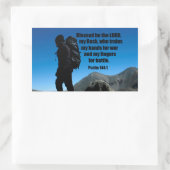 Psalm 144:1 Gesegnet sei der Herr, mein Felsen, de Rechteckiger Aufkleber (Tasche)