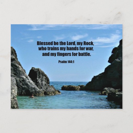 Psalm 144:1 Gesegnet sei der Herr, mein Rock.. Postkarte (Vorderseite)