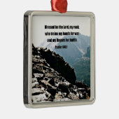 Psalm 144:1 Gesegnet sei der Herr.. Ornament Aus Metall (Rechts)