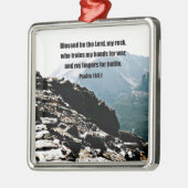 Psalm 144:1 Gesegnet sei der Herr.. Ornament Aus Metall (Links)