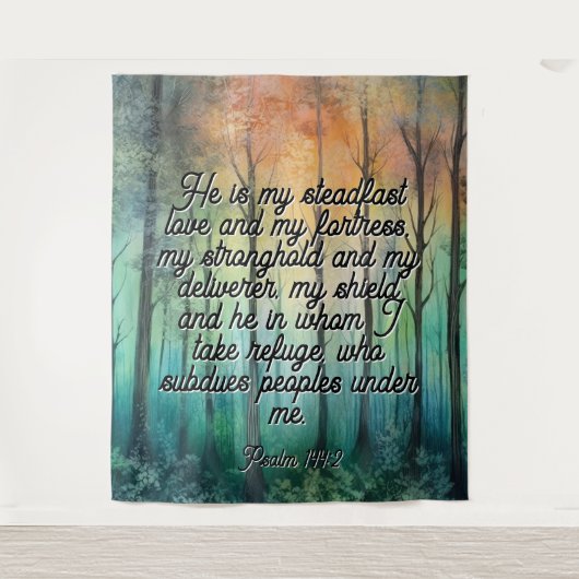 Psalm 144:2 Wedding Backdrop Wandteppich (Vorderseite)