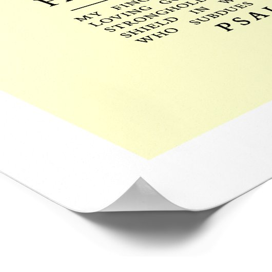 Psalm 144 Wall Art Poster (Ecke)