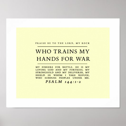 Psalm 144 Wall Art Poster (Vorne)
