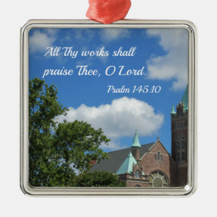 Psalm 145:10 Alle deine Werke werden dich loben Ornament Aus Metall