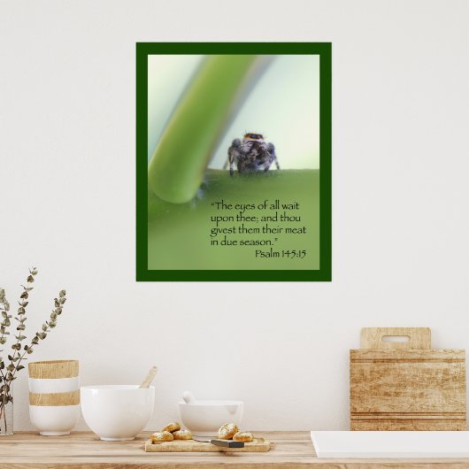 Psalm 145:15 Schrift-Poster Poster (Küche)