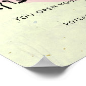 Psalm 145:15 "Sie öffnen Ihre Hand" Transliteratio Poster (Ecke)