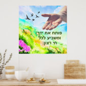 Psalm 145:16 poster (Küche)