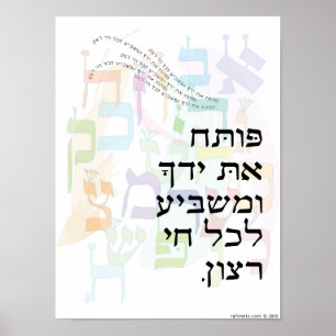 Psalm-145:16 "Sie öffnen Ihre Hand" Poster