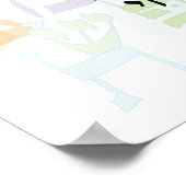 Psalm 145:16 "You Open Your Hand" Hebräisch / Engl Poster (Ecke)