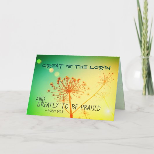 Psalm 145:3 Groß ist der Herr, Bibelverse Dankeskarte (Vorderseite)