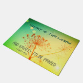 Psalm 145:3 Groß ist der Herr, Bibelverse Fußmatte (Schrägansicht)