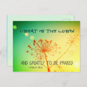 Psalm 145:3 Groß ist der Herr, Bibelverse Postkarte (Vorne/Hinten)