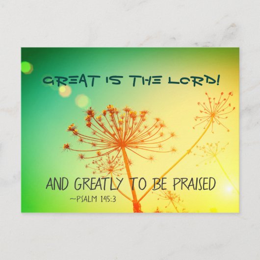 Psalm 145:3 Groß ist der Herr, Bibelverse Postkarte (Vorderseite)