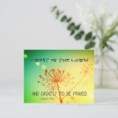 Psalm 145:3 Groß ist der Herr, Bibelverse Postkarte (Stehend Vorderseite)