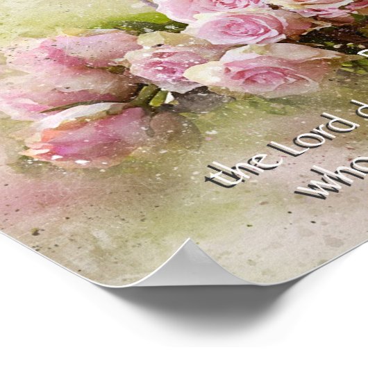 Psalm 147:11 Hoffnung in Seiner unermüdlichen Lieb Poster (Ecke)