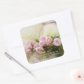 Psalm 147:11 Inspirierend Bibelverse Rose Quadratischer Aufkleber (Umschlag)