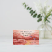 Psalm 147:11 Unsere Hoffnung ist in seiner unermüd Visitenkarte (Stehend Vorderseite)