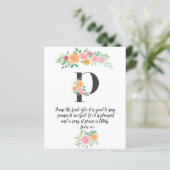 Psalm 147:1, Letter P, Aquarellschrift-Karte (Stehend Vorderseite)