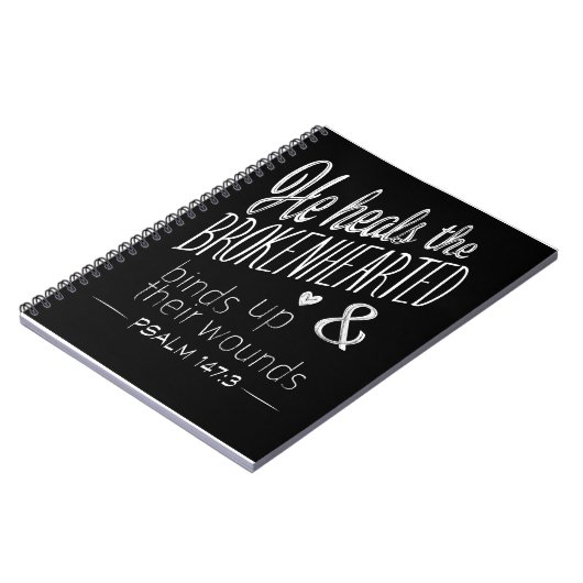 Psalm 147:3 Eine Botschaft der Hoffnung und Heilun Notizblock (Linke Seite)