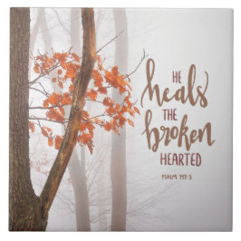 Psalm 147:3 Er heilt den gebrochenen Herzen Fliese