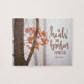 Psalm 147:3 Er heilt den gebrochenen Herzen Puzzle (Horizontal)