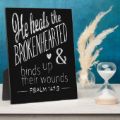 Psalm 147:3 Er heilt die Brokenherzen Fotoplatte (Seite)