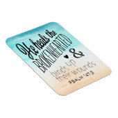 Psalm 147:3 Er heilt die Brokenherzen Magnet (Rechte Seite)