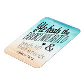 Psalm 147:3 Er heilt die Brokenherzen Magnet (Linke Seite)