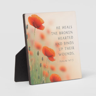 Psalm 147:3 Er heilt, die zerbrochenen Herzens sin Fotoplatte