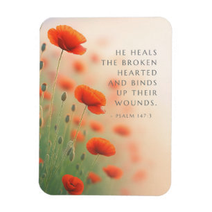 Psalm 147:3 Er heilt, die zerbrochenen Herzens sin Magnet