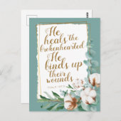 Psalm 147:3 Ermutigung JW Postkarte (Vorne/Hinten)