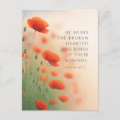 Psalm 147:3 He Heals the Brokenhearted Scripture Postkarte (Vorderseite)