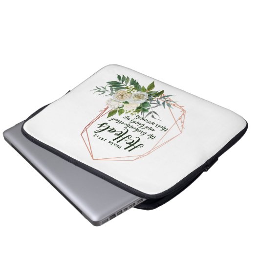 Psalm 147:3 Laptop-Hülle Laptopschutzhülle (Vorne Knopf)