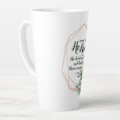 Psalm 147:3 Latte-Tasse Milchtasse (Linke Ecke)