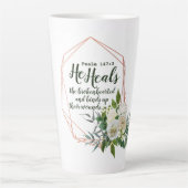 Psalm 147:3 Latte-Tasse Milchtasse (Vorderseite)