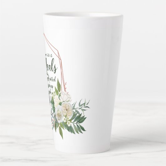 Psalm 147:3 Latte-Tasse Milchtasse (Vorderseite)