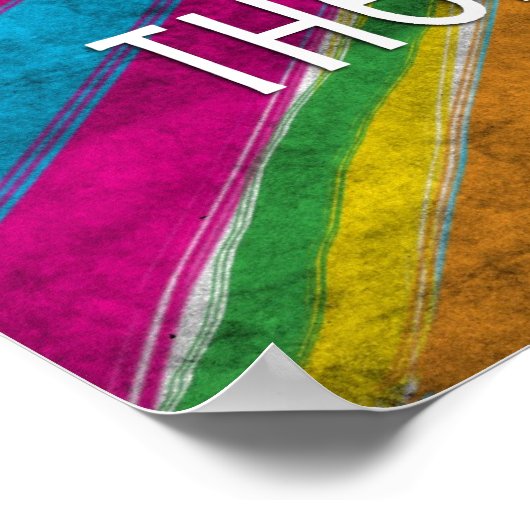 Psalm 147:3 Regenbogen "Er heilt das Brokenherz" Poster (Ecke)