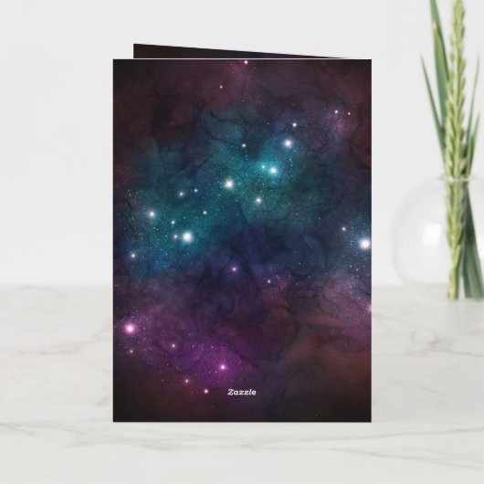 Psalm 147:4-5 Er zählt das Verse der Sterne-Bibel Karte (Rückseite)